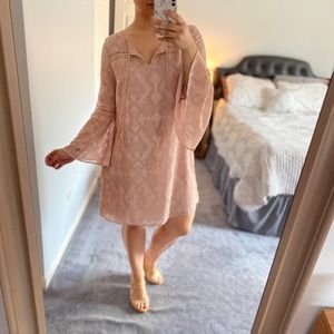 Pink long shelve dress